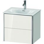 Duravit Waschtischunterbau XSQUARE 560x610x478mm 2 Schubk weiß hochglanz