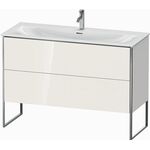 Duravit Waschtischunterbau XSQUARE 840x1210x478mm, 2 Auszüge weiß hochglanz