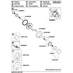 Keuco Umstellventil IXMO UP f 2 Verbr Rosette rund sw ma