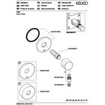 Keuco Schlauchanschluss IXMO m Brausehalter Rosette rund sw ma