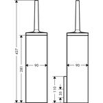 Toilettenbürstenhalter AXOR UNIVERSAL Wandmontage stainless steel optic