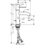 Einhebel-Waschtischmischer AXOR UNO 100 Bügelgriff stainless steel optic