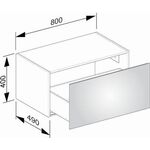 Keuco Sideboard X-LINE 800x400x490mm vulkanit