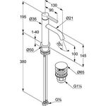 Kludi Waschtisch-EHM NOVA FONTE PURA EcoPlus, mit Push-Open chrom