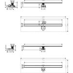 HG Duschrinne RainDrain Allround Komplettset 1200mm