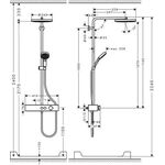HG Showerpipe 260 1jet PULSIFY mit Brausethermostat brushed bronze