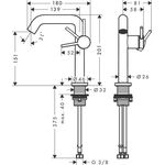 HG Einhebel-Waschtischmischer Tecturis S Fine CooStart Ausl 139mm PO mattweiß