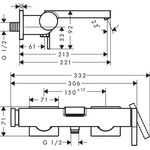 HG Einhebel-Wannenmischer Tecturis E Aufputz mattschwarz