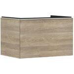 HG Waschtischunterschrank Xelu Q 780x485x550mm eiche natur Griff mattweiß