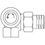 OV Thermostatventil Baureihe CV 9 M 30x1,5, Winkel-Eck, links DN 15