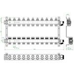 OV Edelstahl-Verteiler Multidis SFQ mit Durchflussindikator für 11 Kreise