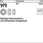 Kronenmutter DIN 979 niedrig M48x3 Automatenstahl 1 Stück