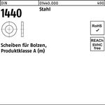 Scheibe DIN 1440 f.Bolzen 14x 28x 3 Stahl 500 Stück - VPE: 500
