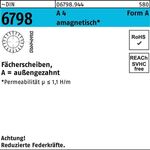 Fächerscheibe DIN 6798 FormA außengezahnt A 5,3 A 4 1000 Stück - VPE: 1000