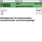 Winkelgelenke DIN 71802 Gewindezapfen AS 8-M 5 Stahl galv.verz. 25St. - VPE: 25