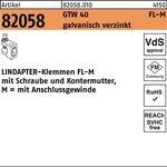 Klemme R 82058 GTW 40 FL 3 M12 galv.verz. 1 Stück LINDAPTER