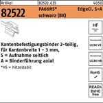 Befestigungsbinder R 82522 Edgecl. 4,6x200/45 PA66HS sw SA 500St HELLERMANNTYTON - VPE: 500