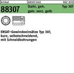 Gewindeeinsatz R 88307 Typ 307 M6x8 Stahl geh.galv.verz. gelb 100St. ENSAT - VPE: 100