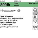 ZYLKOschraube R 89014 T-STAR 8x 400-T40 Stahl WIROX 50 Stück SPAX - VPE: 50