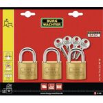 Vorhangschloss-Set Trio 222 40 Bügel-S.6mm Bügel-H.22mm BURG-WÄCHTER