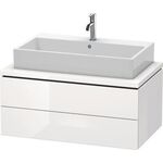 Duravit Waschtischunterbau L-CUBE 920x547mm 2 Schubk we hgl ES NB mitte