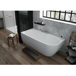Hoesch Eck-Badewanne iSENSI 1700x750x450mm, links weiß