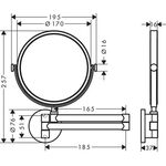 Rasierspiegel Axor Universal Circular brushed gold optic