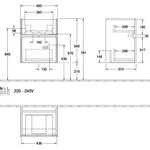 V&B Handwaschbeckenunterschrank COLLARO 460x546x374mm m LED-B. White Matt