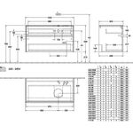 V&B Waschtischunterschrank COLLARO 100x54,8x50cm WT re m LED-B. White Wood
