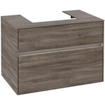V&B Waschtischunterschrank COLLARO 800x548x500mm WT mttg m LED-B. Stone Oak
