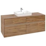 V&B Waschtischunterschrank COLLARO 140x54,8x50cm WT mttg m LED-B. Ka Oak