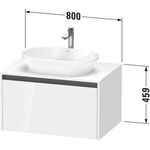 Duravit Waschtischunterbau Ketho.2 800x459x550mm weiß supermatt