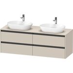 Duravit Waschtischunterbau Ketho.2 1600x568x550mm Be beidseitig weiß matt
