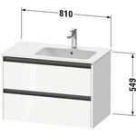 Duravit Waschtischunterbau Ketho.2 810x549x480mm weiß matt