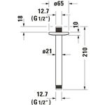 Duravit Deckenanschluss rd Ros 200mm Anschlussgröße DN 15 chrom