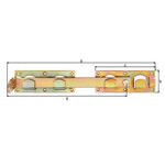 Doppeltorüberwurf L/R verwendbar 423x70x180x333mm Loch-Ø5mm 12 GAH