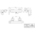 V&B Einhand-Brausebatterie SUBWAY 3.0 Wandmontage, 281x98x43mm matt black