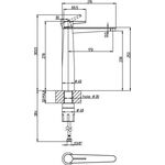 VB Einhebel-WT-Arm. erhöht Conum 49x278 x215mm m Push-Open-Ablaufgarnitur Chrom