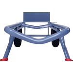 Stapelkarre m.Kufen H.1300mm Schaufel-L250xB320mm PU-Bereifung Trgf.300kg blau