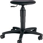 Drehhocker m.Rollen Kunstlederpolster schwarz Sitz-H.420-550mm TOPSTAR