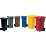 Müllgroßbehälter 80l HDPE rot fahrbar,n.EN 840 SULO