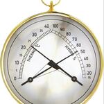 Thermo-Hygrometer Messber.0 b.40GradC/Luft 15-99% T.35mm Messingring - VPE: 5