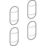 Geberit WC-Sitzring-Puffer Service-Kit, +/- 2mm, je 2 Stück