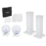 EUROLITE Set 2x Stage Stand 100cm + 2x LED B-40 Strahleneffekt weiß