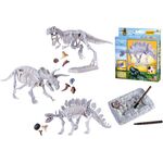 Dinoskelett zum Ausgraben, 3-sort.