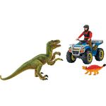 Flucht auf Quad vor Velociraptor