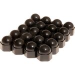 Radmuttern-Kappen 20 Stück Schwarz 17mm