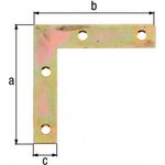 Möbelwinkel 75x75x12mm Stahl roh galv. gelb verz. GAH, 4 Stück