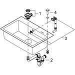 Grohe Kompositspüle K700 780x510mm granit sw