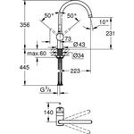 Grohe Einhand-Spültischbatterie MINTA 1/2Zoll C-Auslauf wa sun gebü